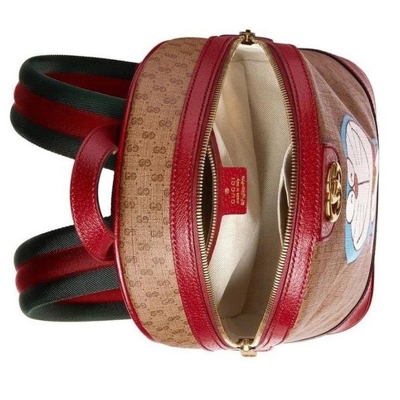 GUCCI X DORAEMON Logo GG Supreme Monogram Ophidia Small Backpack Bag $3650 NWT - Picture 6 of 16